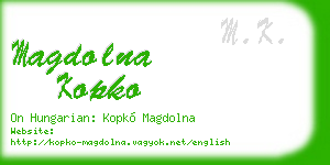 magdolna kopko business card